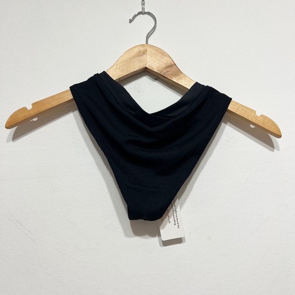 NEW L*Space Pratt Ribbed Knit Stretch V Waist Swim Bathing Suit Bikini Bottom S - Picture 3 of 3